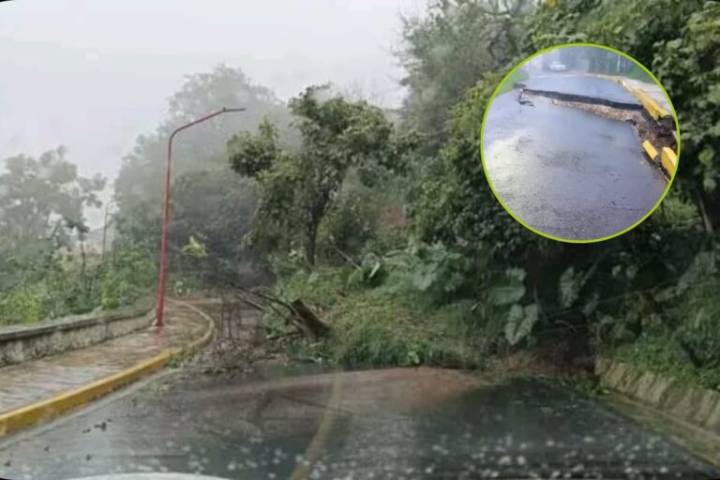 Más de 15 deslaves afectan los caminos de la Sierra hidalguense; así quedó la carretera Xochicoatlán