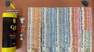 Intervienen drogas. gas de la risa y 4.250 euros al joven pasajero de un taxi en Artà