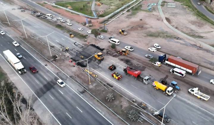 Finalizó la obra de emergencia por el socavón del Acceso Sur