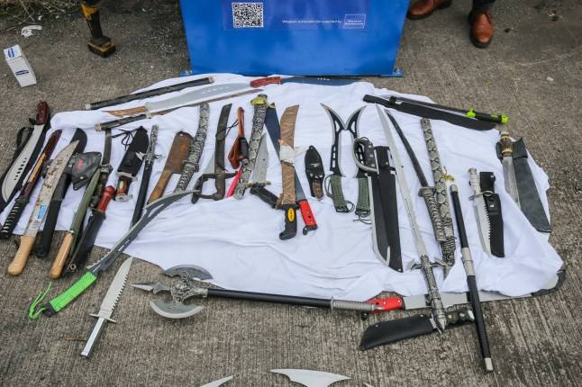 Nearly 50,000 ‘zombie knives’ and machetes handed over or seized last year