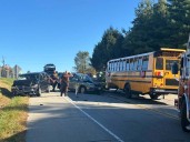 School bus involved in multi-vehicle crash in Bartholomew County