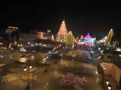 Artists create 50,000 sq ft rangoli at Mahakaleshwar temple