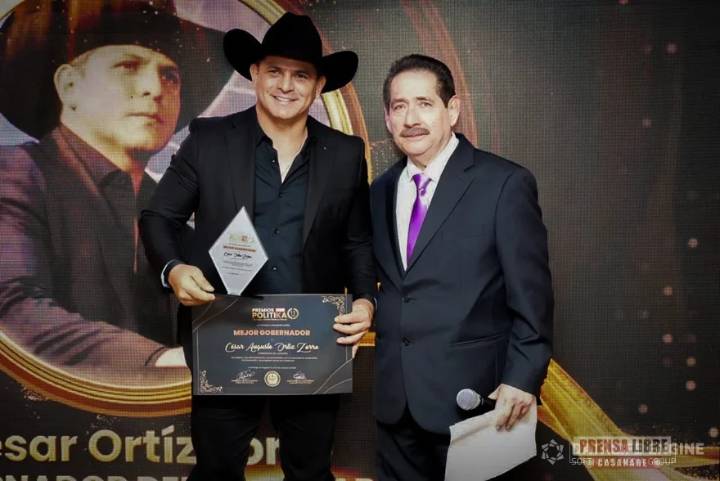 Reconocimiento como mejor Gobernador de Colombia recibió César Ortiz Zorro, en los Premios Politika 2025