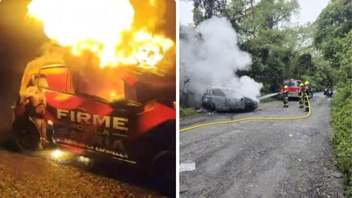 Video | Vehículo de campaña de Abelardo De La Espriella es incendiado en Norte de Santander - Canal 1