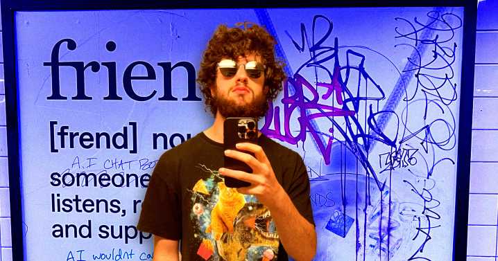 Cocky AI CEO Does Photoshoot in Front of His Subway Ads That Got Relentlessly Vandalized