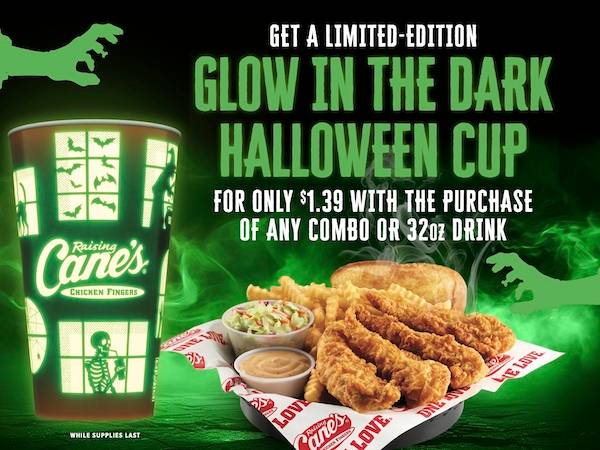 Raising Cane’s Launches Glow-in-the-Dark Halloween Cup and Haunted VR Experience