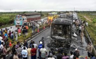 2 friends, both named Ramesh, were travelling on Kurnool bus; one survived, one perished