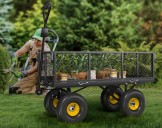 This durable, heavy duty steel garden cart is under $100 from Walmart with a Flash Deal that is better than the best sales on Amazon Prime Day October