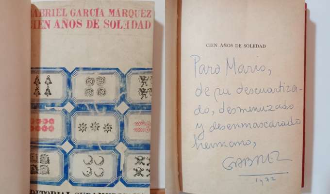 Ejemplar de la biblioteca personal de Mario Vargas Llosa es declarado Patrimonio Cultural de la Nación