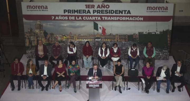 Morena conmemora el primer año de Sheinbaum como presidenta