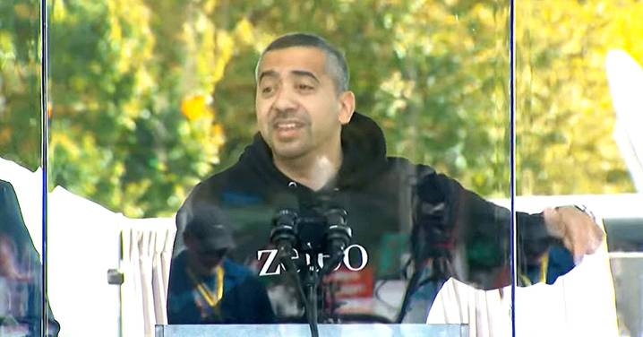 No Kings Speaker Mehdi Hasan Takes Brutal Shot At Trump, His ‘Immigrant’ Wives