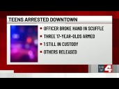 Officer breaks hand in scuffle with teens in downtown St. Louis
