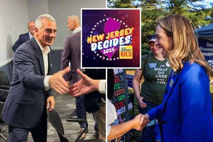 NJ voters split on Sherrill, Ciattarelli in tight governor race
