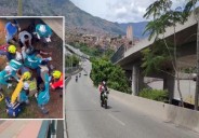 Falleció motociclista que cayó desde el puente de la Madre Laura en Medellín