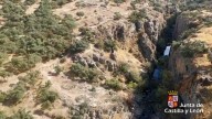 Espectacular rescate de una mujer herida en Valdeprados en Segovia