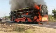 20 charred to death as sleeper bus bursts into flames near Jaisalmer
