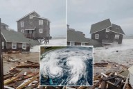 Five coastal homes collapse as hurricanes ravage North Carolina's Outer Banks