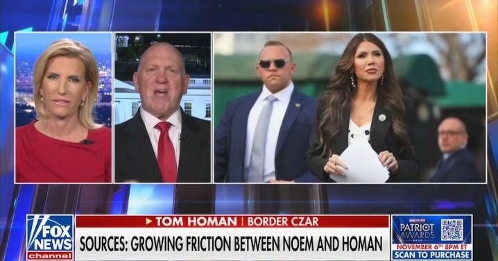 Laura Ingraham Confronts Trump Border Czar on Report He’s Clashing With DHS Boss