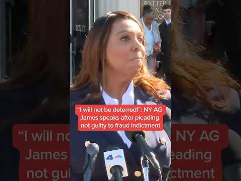 NY AG James speaks after pleading not guilty to fraud indictment