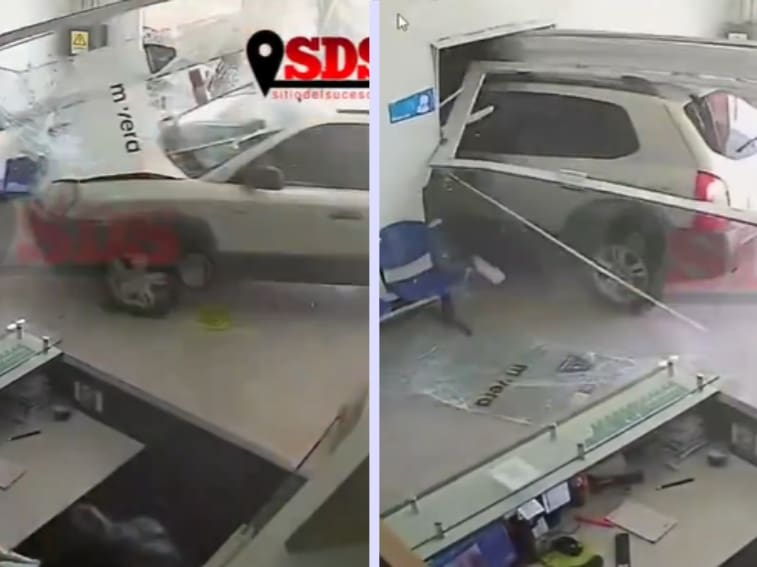 Adulto mayor se equivocó de marcha y terminó estrellando su auto contra una clínica en la región de Valparaíso