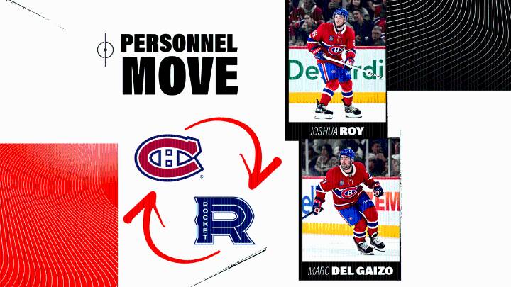 Joshua Roy and Marc Del Gaizo loaned to Laval Rocket