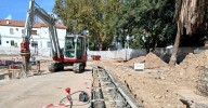 Las obras del Metro de Málaga llegan a Eugenio Gross y cortan el tráfico en Avenida de la Purísima