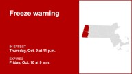 Berkshire County under a freeze warning until Friday morning