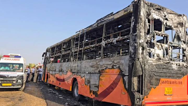 Jammed door, no emergency exit: New Jaisalmer bus’ fourth trip turns fatal for 21