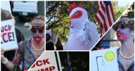 WATCH: Horned Non-Binary No-Kings-Day Protester in Texas Taunts Pro