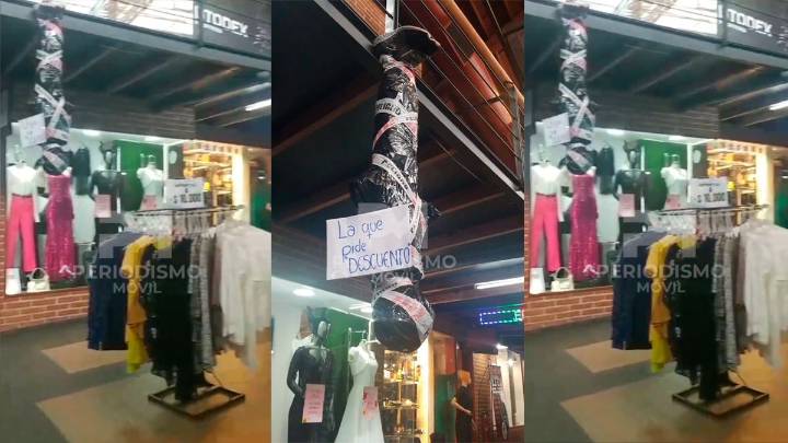 Jujuy: un negocio hizo una publicidad con un maniquí para recrear un femicidio y provocó repudio
