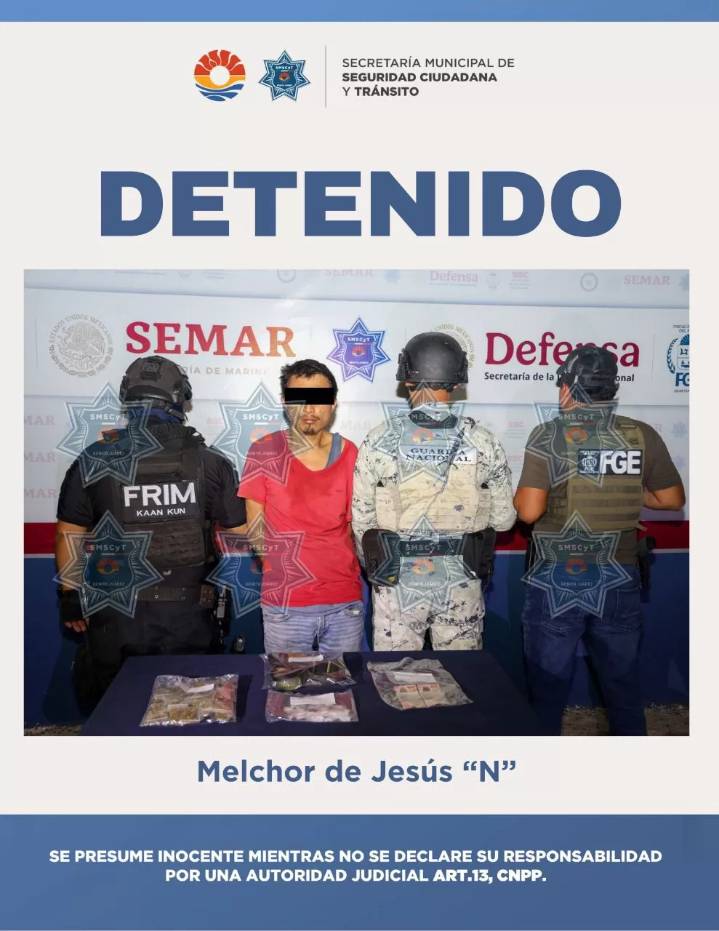 Aprehenden a individuo con cerca de un centenar de dosis de drogas