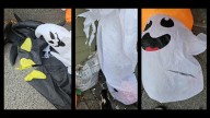 Kids caught on camera trashing Halloween displays