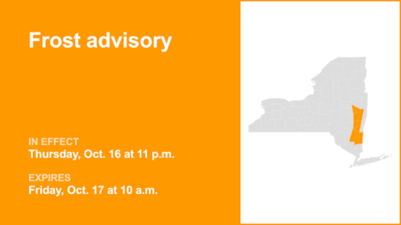 NY weather: Frost advisory in place for New York until Friday morning