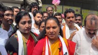 Kavitha Backs VOA Protest At Indira Park, Demands Rs. 26,000 Salary For VOAs