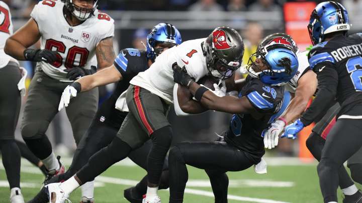 Rachaad White fined $46,371 for illegal use of helmet