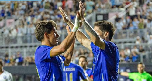El seleccionado argentino de fútbol goleó a Puerto Rico