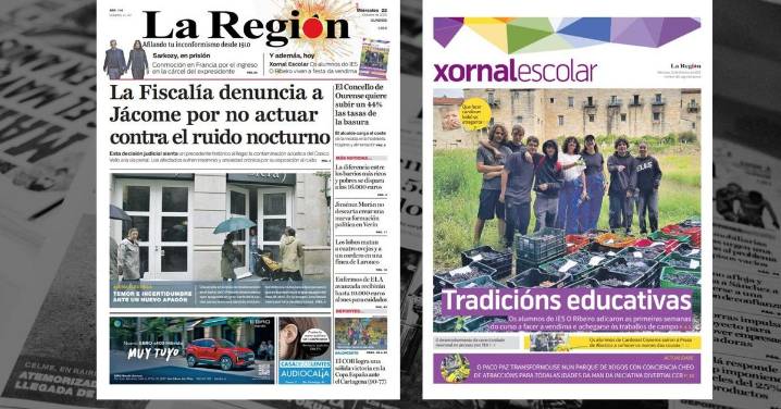 La portada de La Región de este miércoles, 22 de octubre