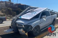 Conductor resultó ileso tras aparatoso accidente
