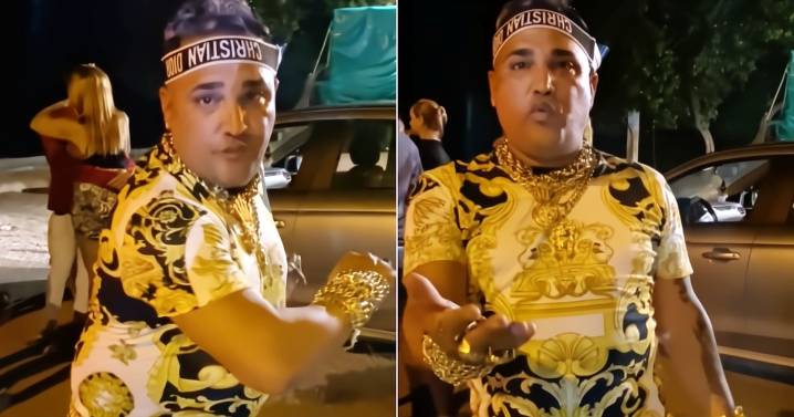 Cubano arrasa en TikTok con su extravagante look Versace tropical