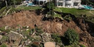 Hundreds of feet of coastal bluff fell toward the ocean in landslide