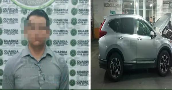 Individuo traía vehículo robado y con papeles falsos