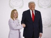 Trump calls Italian PM Giorgia Meloni 'beautiful' at Gaza summit