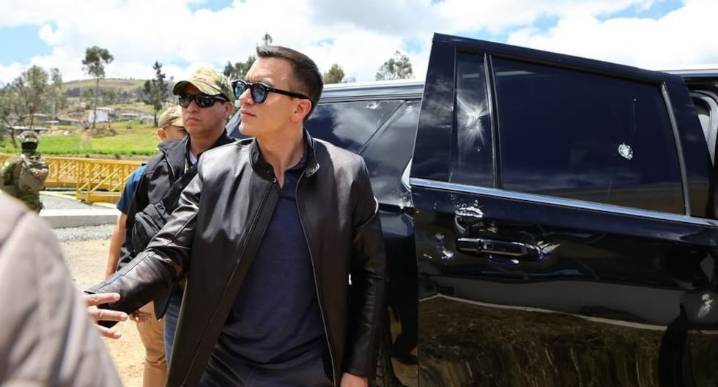 Ecuador | Daniel Noboa | Atacan a balazos el vehículo del presidente en Cañar | Conaie | Paro Nacional 