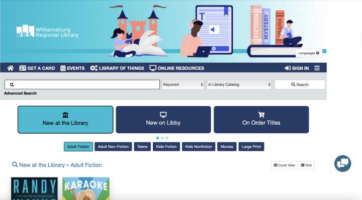 Williamsburg Regional Library Launches New Online Catalog