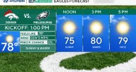 Sunny, unseasonably warm weather in Philadelphia region for Eagles