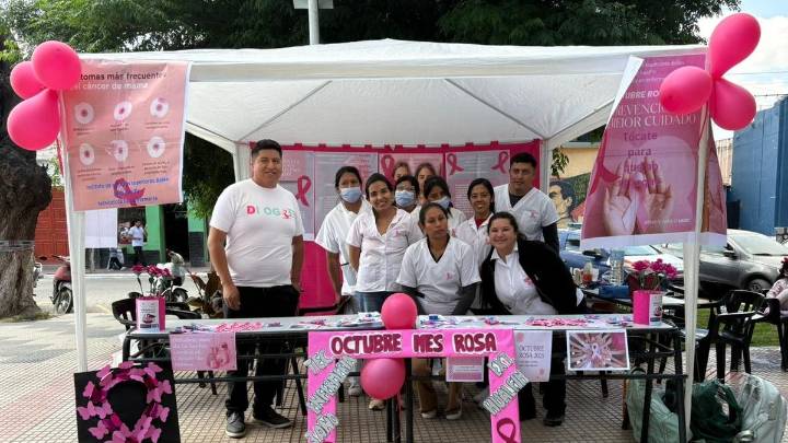 Estudiantes de Enfermería de Hualfín realizaron una jornada de prevención del cáncer de mama