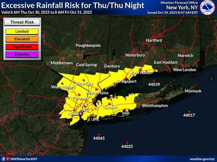 N.Y. weather: Latest timeline for storm bringing heavy rain to NYC