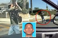 California man gunned down after charging cop with shovel near elementary school: video