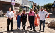 Galindo supervisa regeneración vial y sustitución de drenaje en Santa Fé