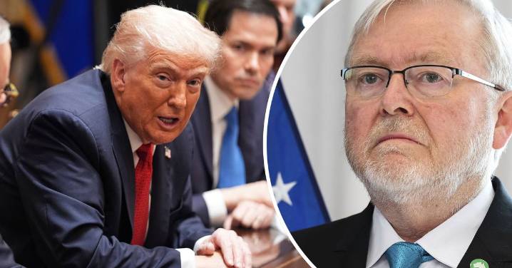 Opposition Leader Sussan Ley urges PM to 'back him or sack him' after Kevin Rudd's awkward Trump exchange